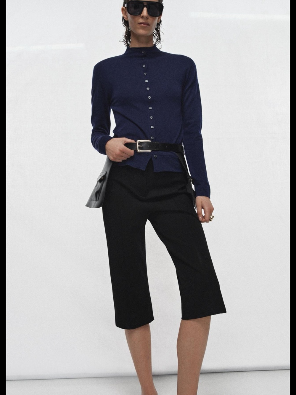 100% LEATHER SKIRT BELT WITH POCKETS